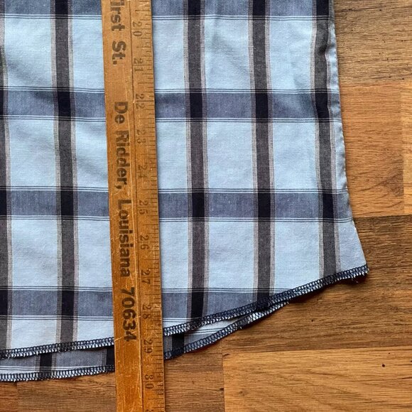 Wrangler Pearl Snap Shirt Mens XL Blue Plaid Western Short Sleeve Cowboy Rodeo - Picture 4 of 8